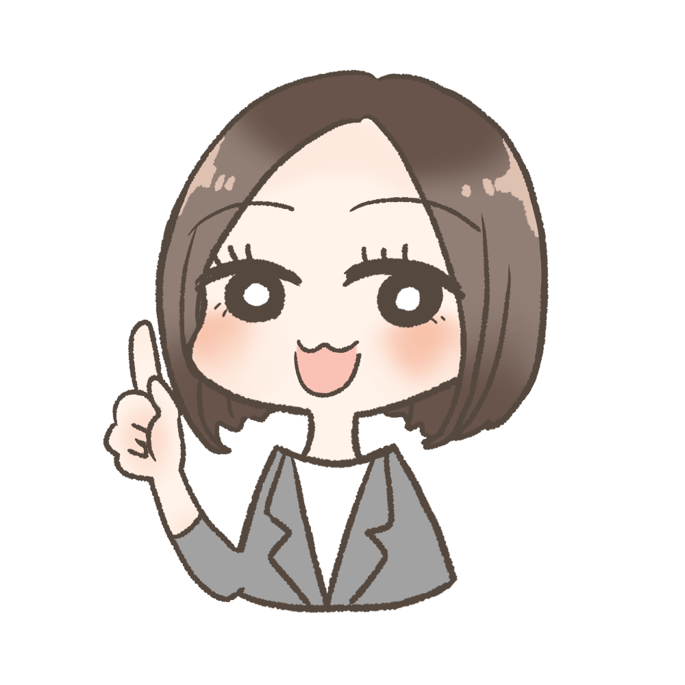 指さしてる女性